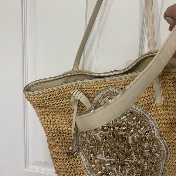 Brighton Ara Beaded Straw Tote Bag - Picture 11 of 13